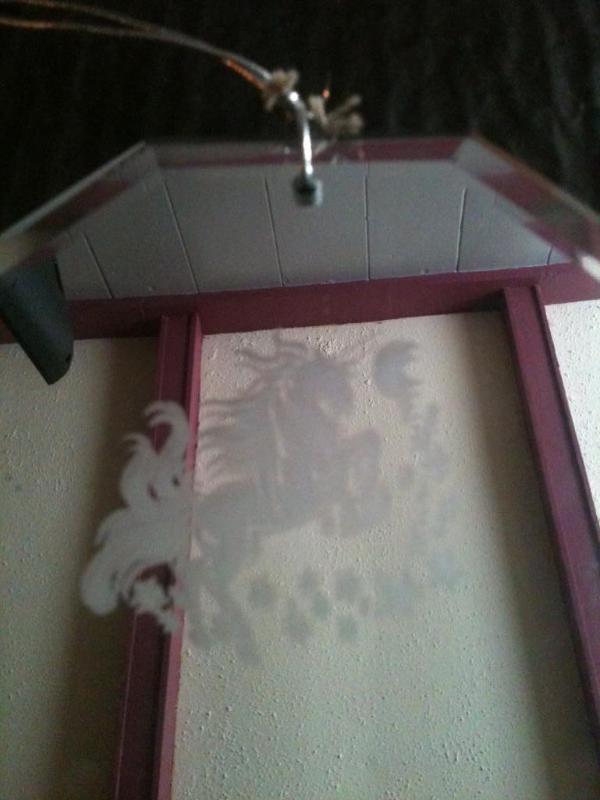 etched unicorn mirror...
