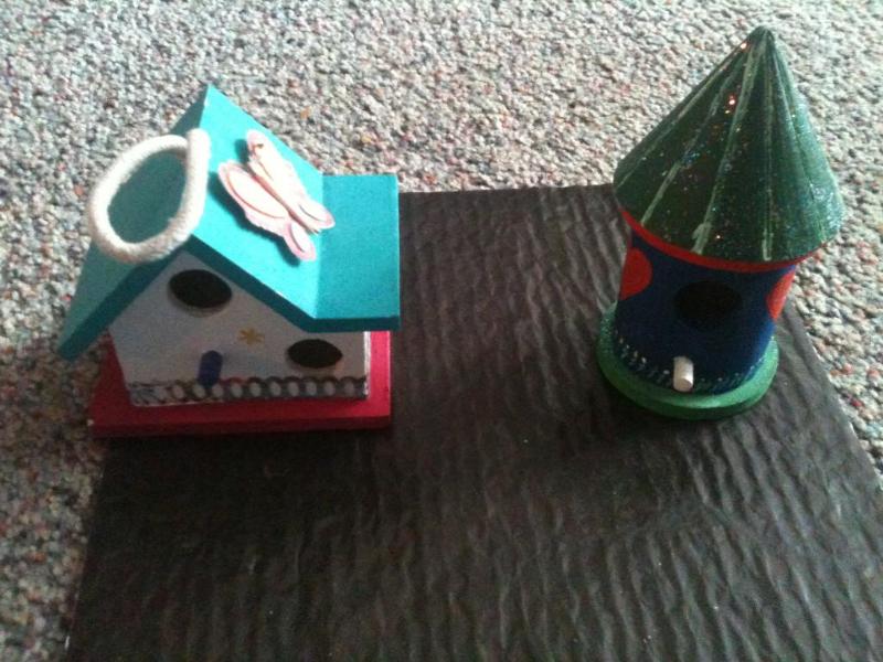 painted bird houses...