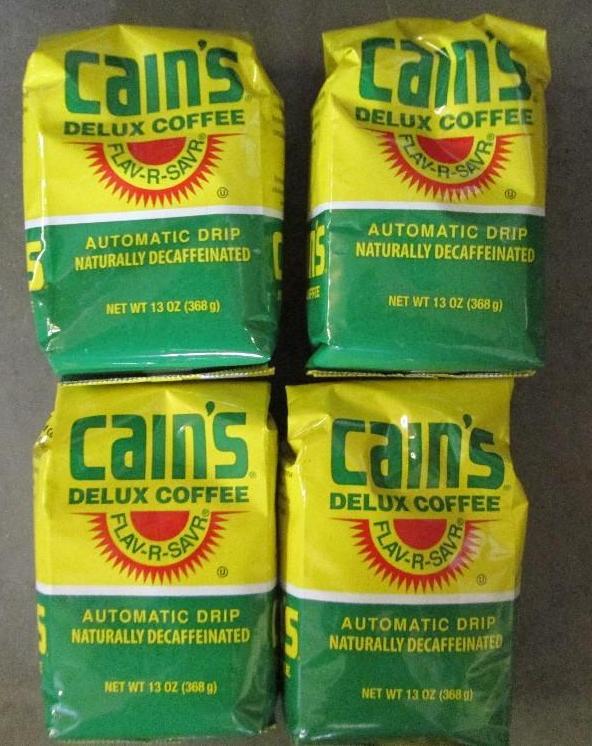 lot 12 image: 4 bags, 13 oz each of Cains decaffe...