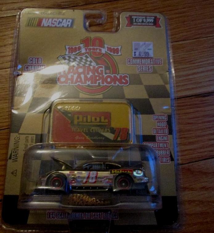 lot 130 image: NASCAR gold chrome commemorative se...