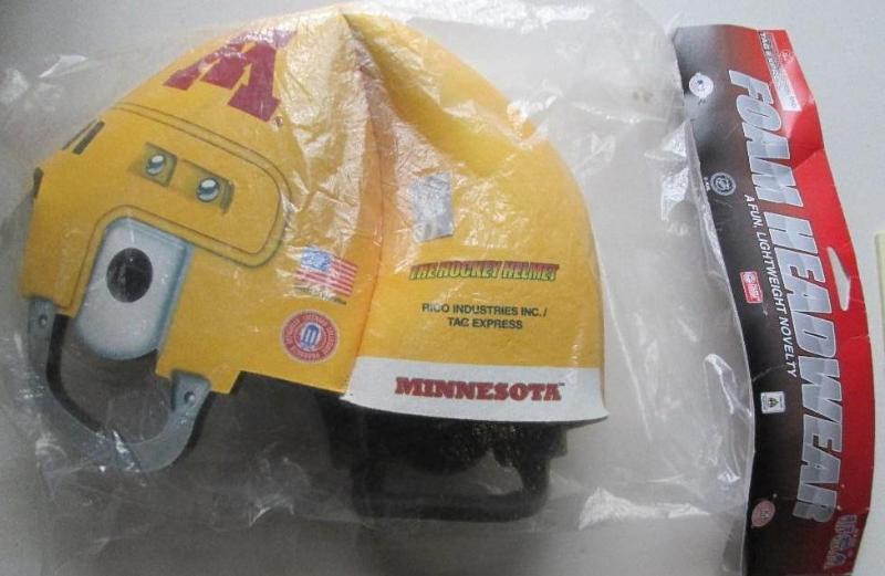 lot 35 image: MN Gopher Hockey foam helmet cap...