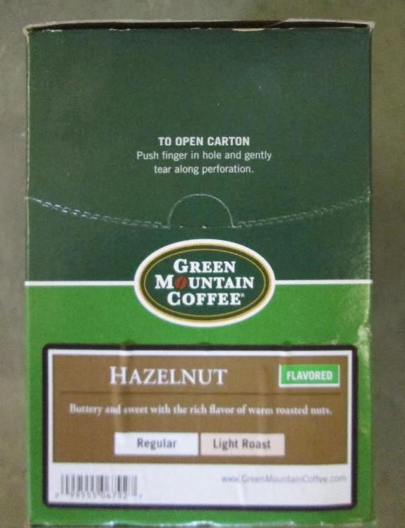 lot 4 image: 1 box of 24 pods, Keurig Hazelnut c...