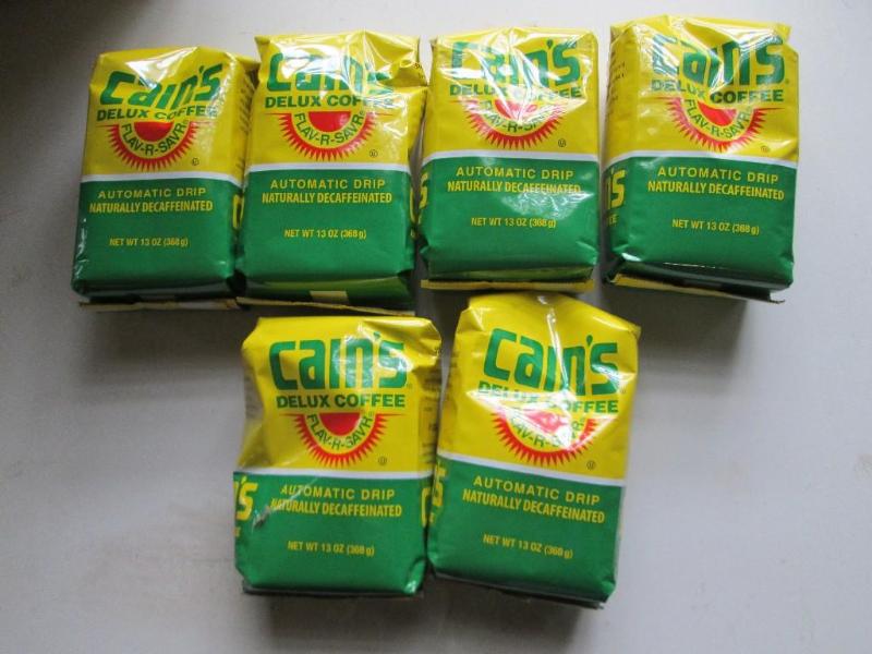 lot 47 image: Lot of 6 bags Cains decaffeinated c...