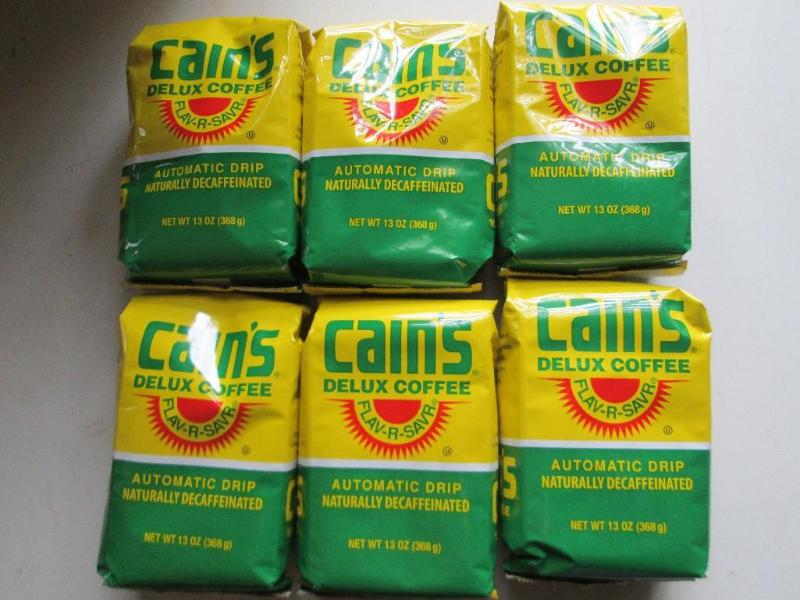 lot 49 image: Lot of 6 bags Cains decaffeinated c...
