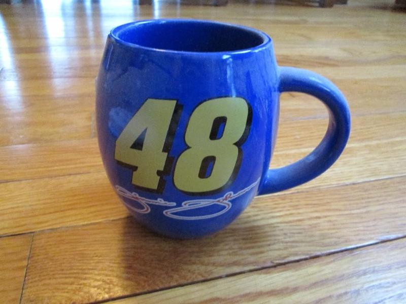 lot 80 image: NASCAR drink mug 48 Jimmie Johnson...