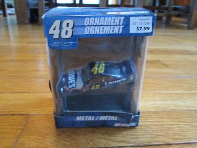 lot 82 image: NASCAR 48 Jimmie Johnson metal orna...