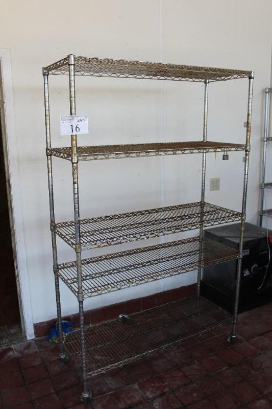 Rolling, Food Cart, 4 Shelf, 48&quo...
