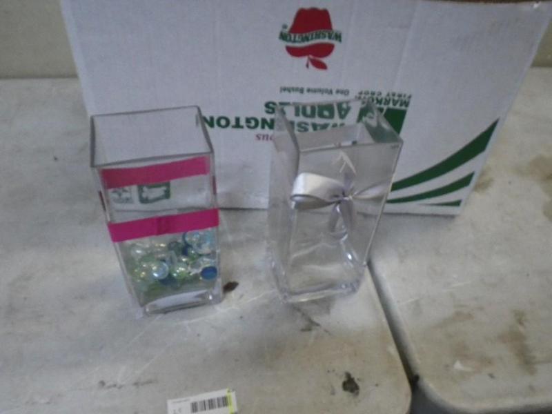 8 tall rectangle vases...