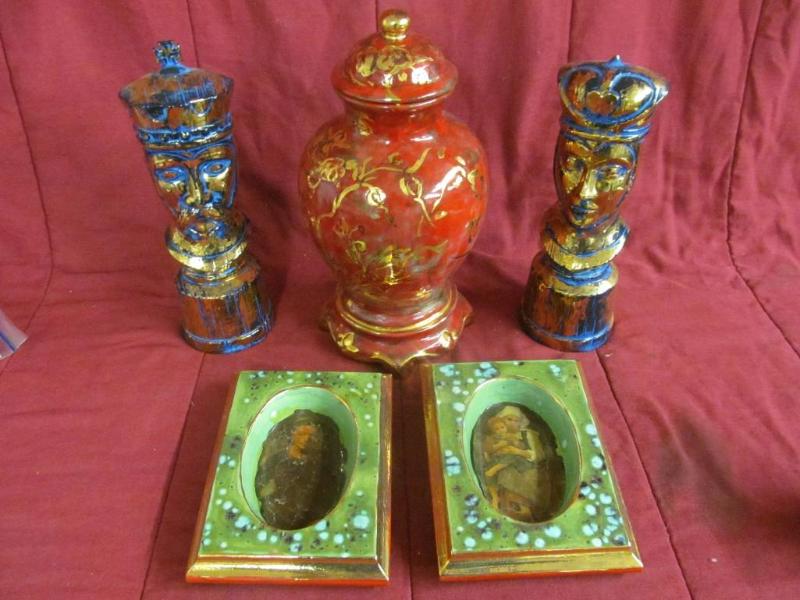 Group of Pottery 15&quot Vase, 12&...