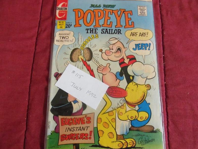 Charlton .20 #115 July 1972 Popeye...