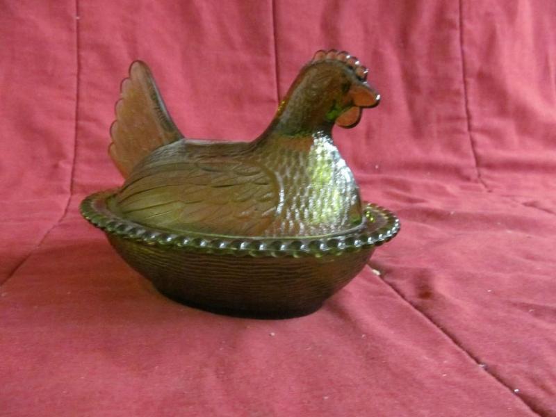 Green Chicken on a Nest...