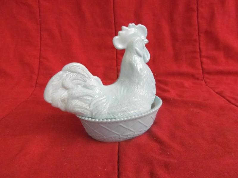 Blue Chicken on a Nest, Not a Match...