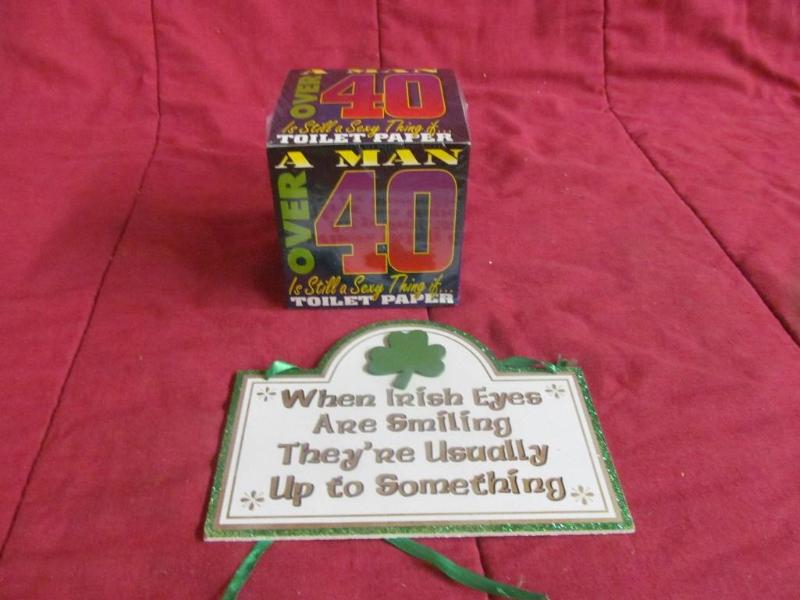 Irish Sign and Over 40 Toilet Paper...