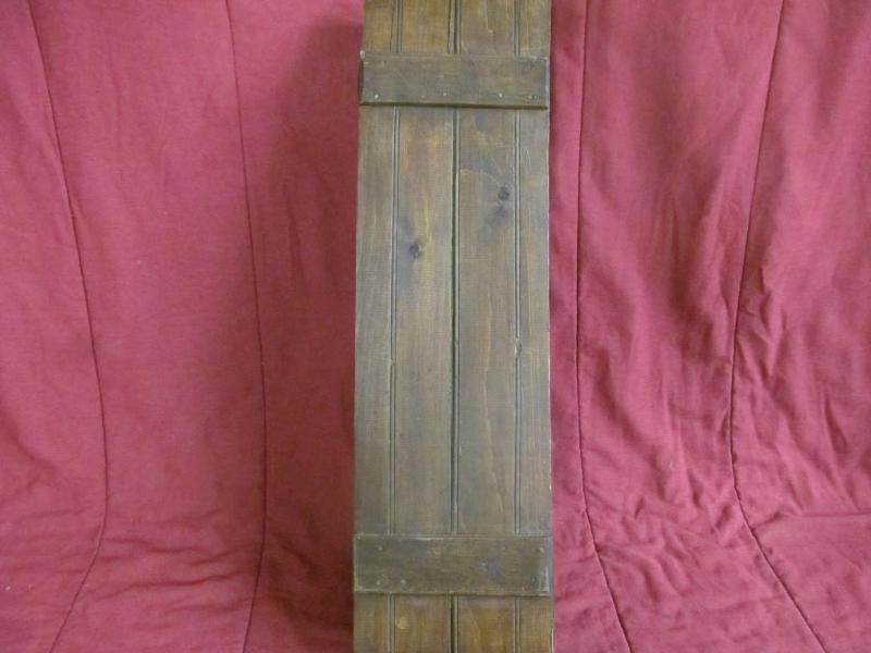 Old Brown Wood Box with Covered Bac...
