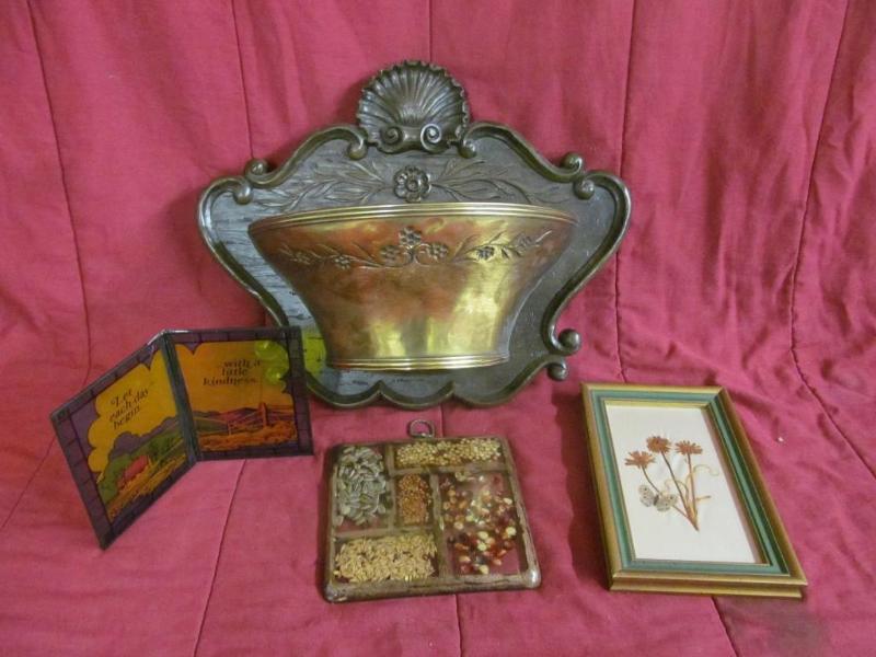 Wall Decor and Large Planter, Pictu...