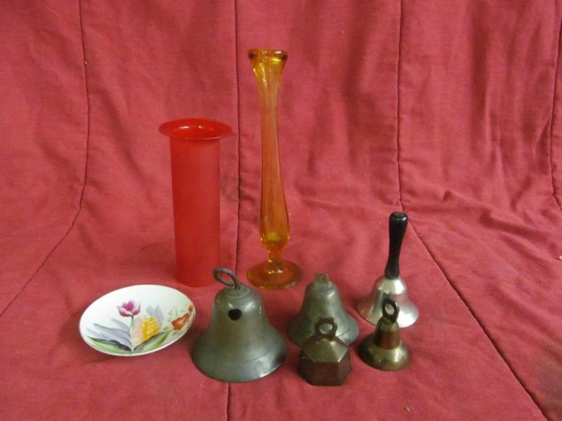 Group of Metal Bells, Vases and sma...