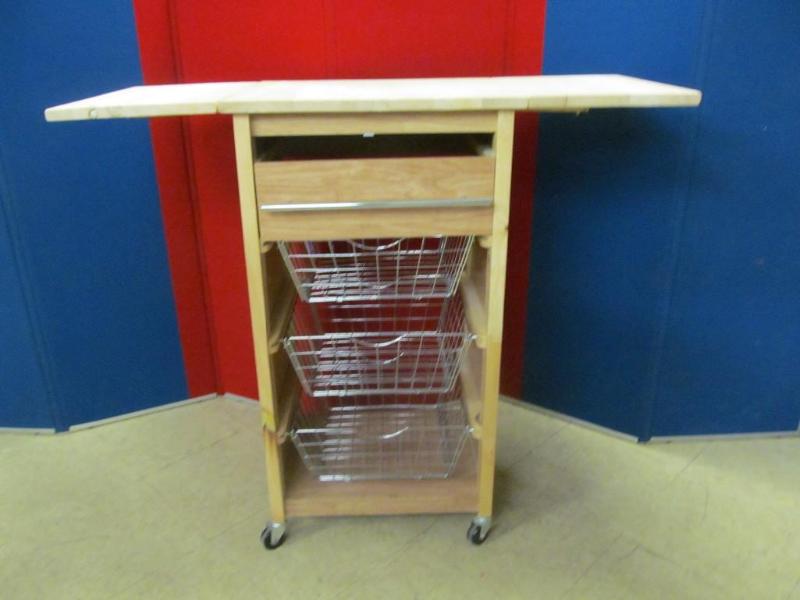 Butcher Block Top Utility Cart with...