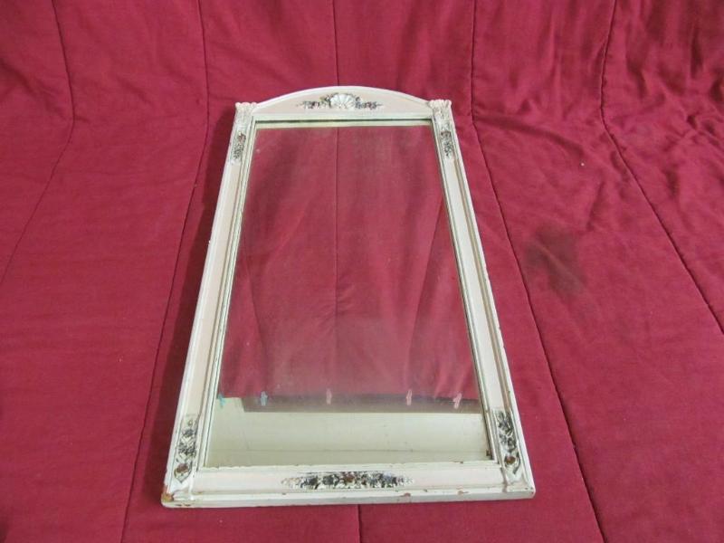 Vintage Mirror with brass inlay...