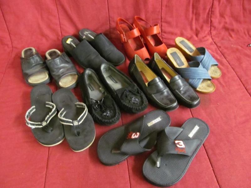 Collection of Womens shoes, flip f...