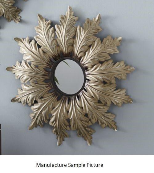 lot 117 image: Leaf Wall Mirror -&nbspEmbossed le...