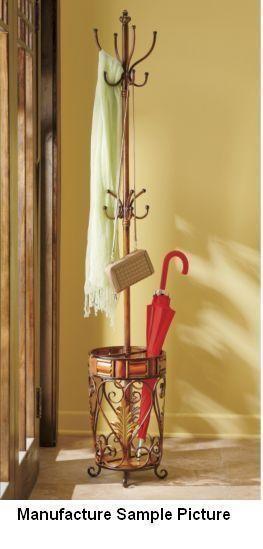lot 12 image: NEW Coat Rack with Umbrella Stand -...