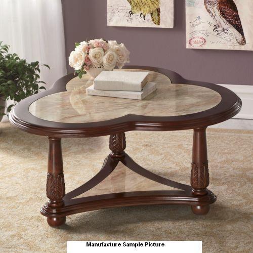 lot 130 image: Cherry Finish and Faux Marble Coffe...