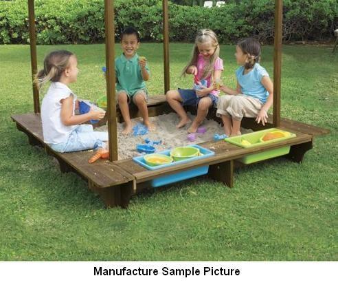 lot 137 image: Kidcraft 5 x 5 Sandbox -&nbspOur h...