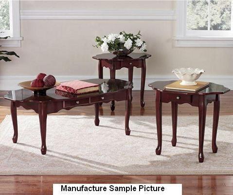 lot 158 image: Three Piece Table Set - Solid Wood ...