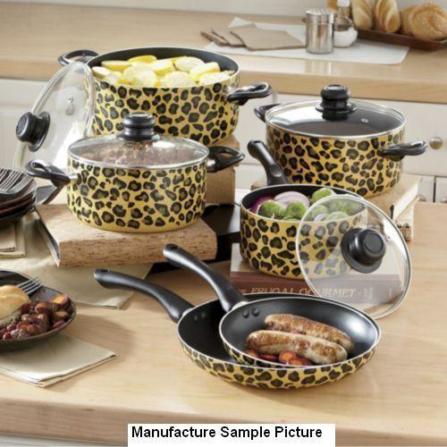 lot 175 image: Animal Print 10 Piece Cookware Set ...