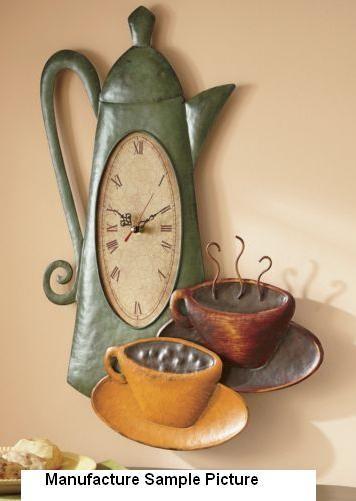 lot 176 image: Coffee Time Clock - Whether you sip...