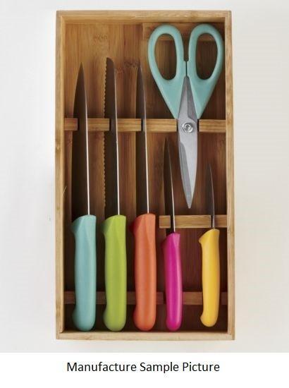 lot 38 image: NEW Stainless Steel 7 Piece Knife S...