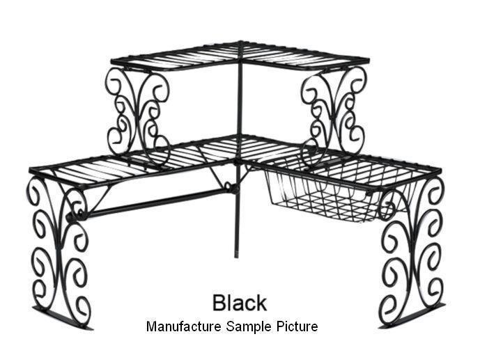 lot 5 image: Two Tier Scrolled Corner Shelf - It...