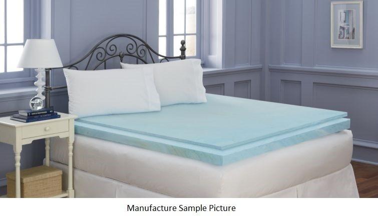 lot 52 image: NEW 2.5 Inch Memory Foam Topper - K...