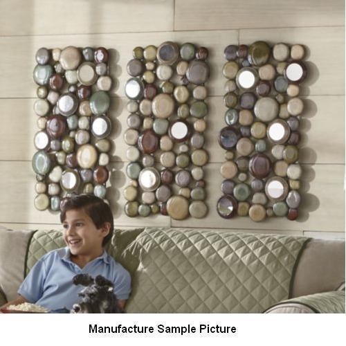 lot 75 image: Set of 3 Wall Pebbles - Smooth poli...