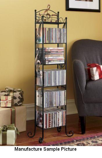 lot 84 image: Music Note CDDVD Rack - Black -&nb...