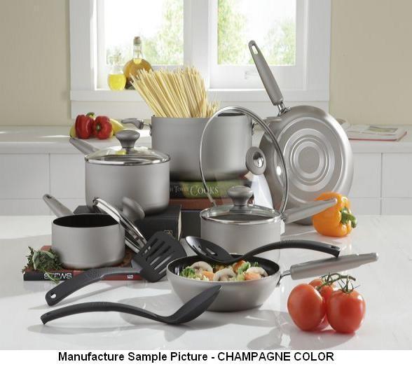 lot 86 image: 13 Piece Silverstone Cookware Set -...