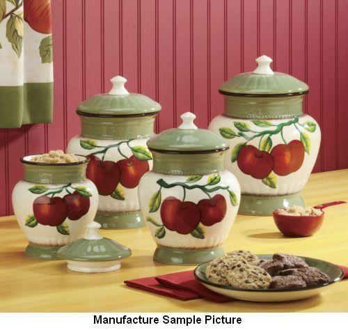 lot 87 image: Four Piece Apple Canister Set -&nbs...