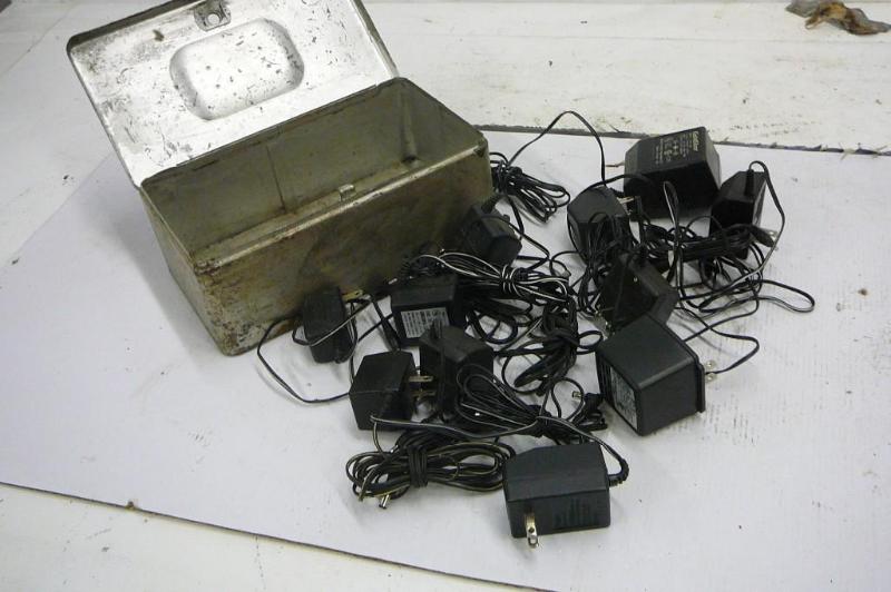 lot 107 image: Miscellaneous Chargers and Metal bo...