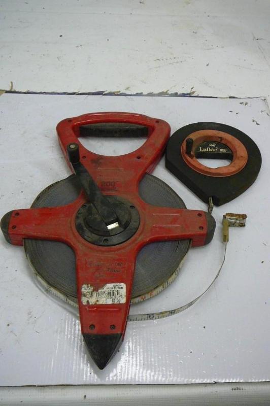 lot 13 image: 200 nylon Clad steel measuring tap...
