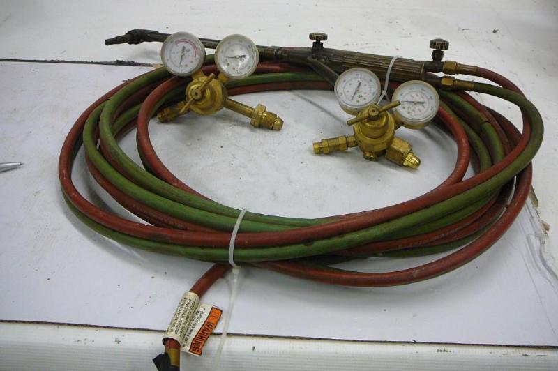 lot 14 image: Oxyacetylene torch set Sold &quota...