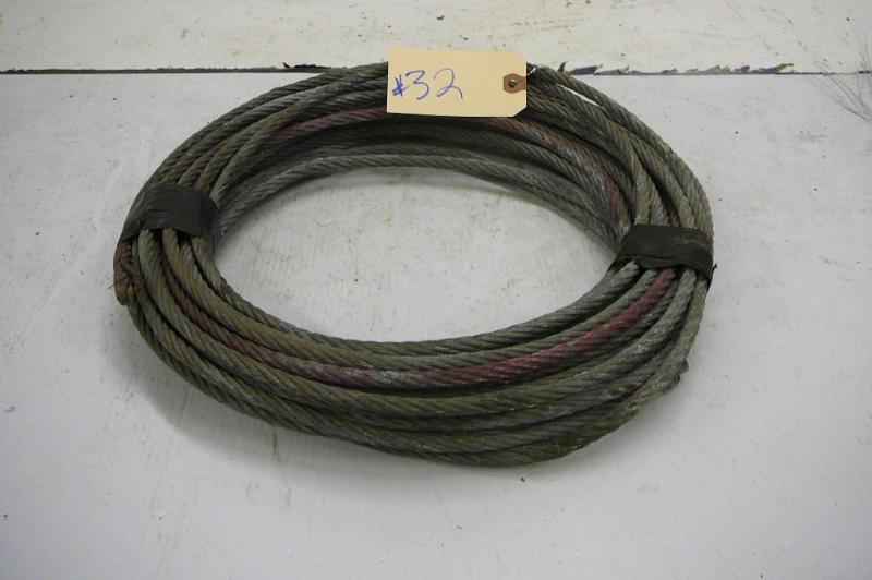 lot 32 image: Roll of 14 steel cable  Sold ...