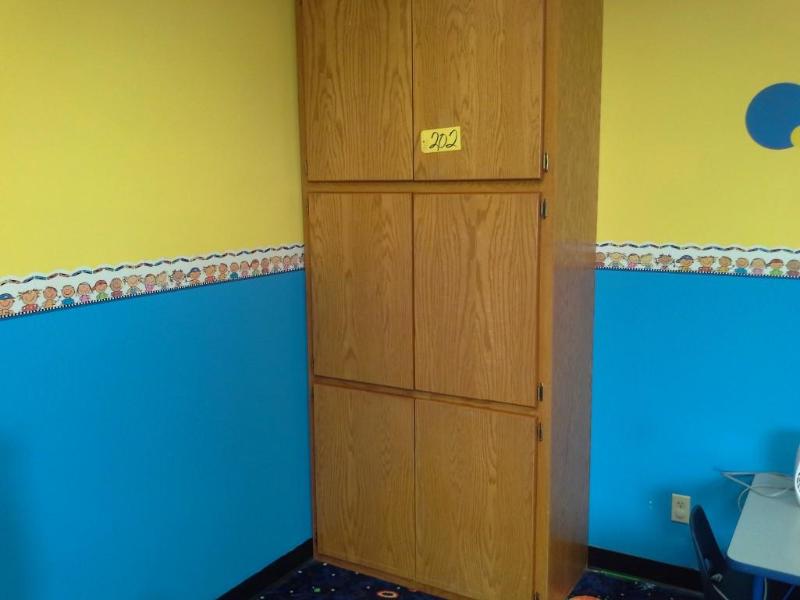 lot 202 image: Wood and Wood Laminate Storage unit