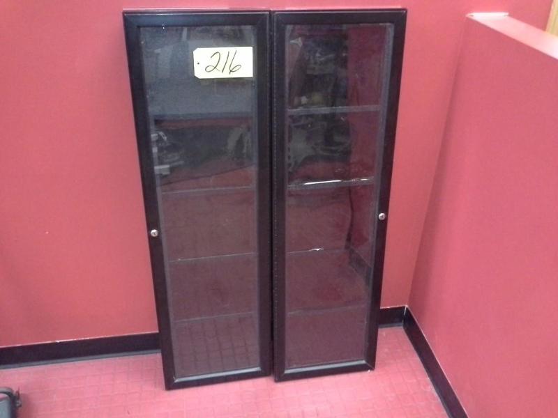 lot 216 image: Wall mounted display cabinet