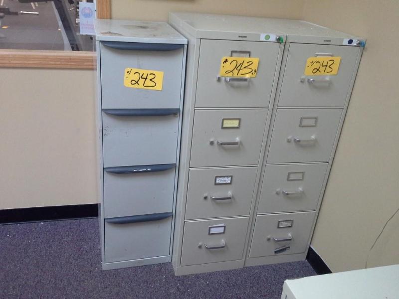 lot 243 image: Hon 4 drawer file cabinets