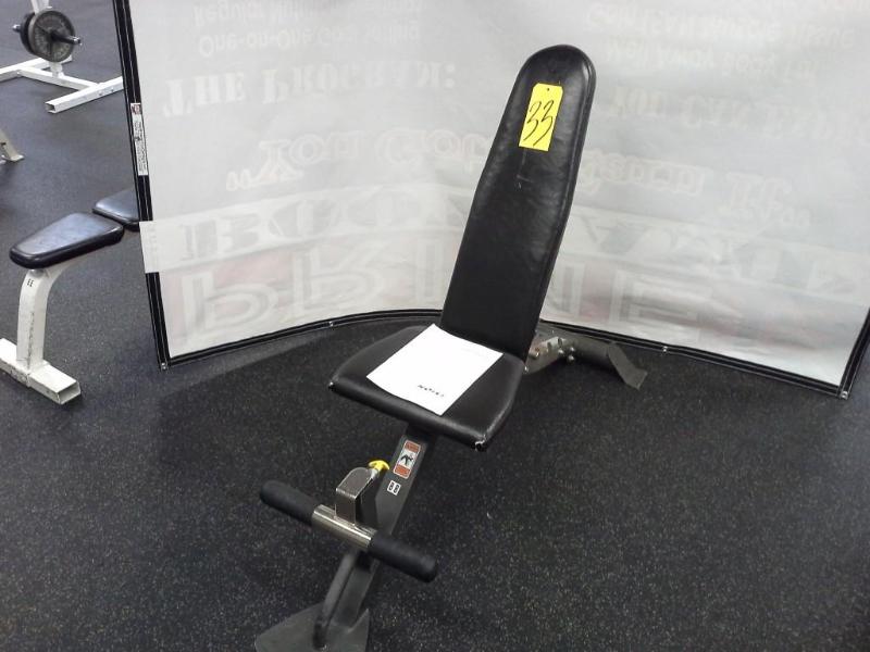 lot 33 image: HOIST, adjustable weight bench.