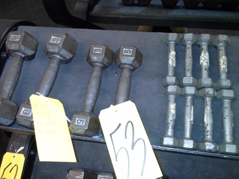 lot 53 image: Flat edge  dumbbells