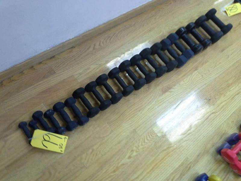 lot 79 image: Hand weights, dumbbells.