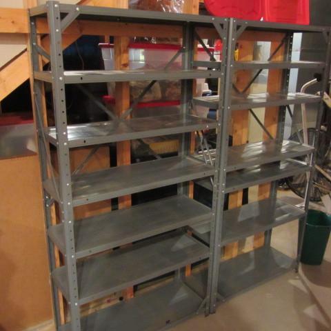 Three Metal Shelves