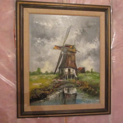 Windmill Oil Painting