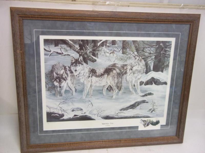 Print 29 x 23&nbsp Watchful Trio b...